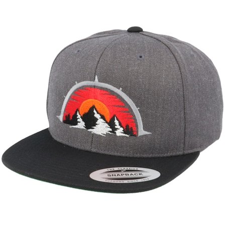 Wild Spirit - Gris snapback Casquette - Mountain Compass Charcoal Snapback @ Hatstore