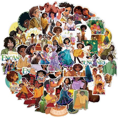 Encanto Tarrat 50kpl Piirretty Prinsessa Tarra Vettä Kestävälle Pullolle Vinyyli Vedenkestävä Tarra Tarrat Kannettavalle - Tarrat Lahjaksi 