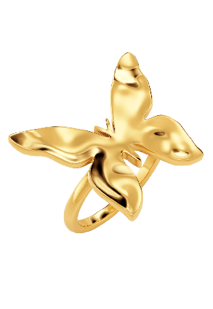 Edblad Butterfly Ring S Gold Smycken & klockor Dam Guld 16,8 mm