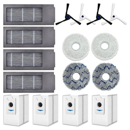 Reservedeler Tilbehør Til Ecovacs Deebot X2 Omni Robotstøvsuger (sidebørster, Filter, Støvposer, Moppputer)