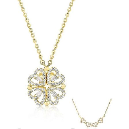 Multifunktionellt Halsband med Fyrklöver - Guld Fyrklöverhalsband