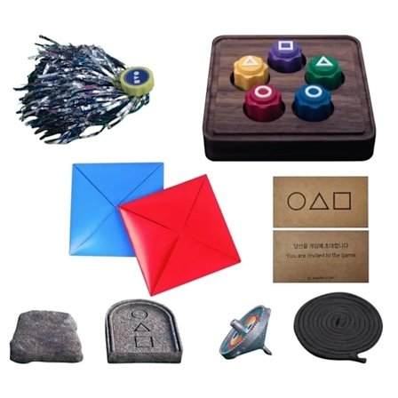 Mustekalojen Korean Kansanpelisetti Squid Game 2, Korealainen Perinteinen Peli