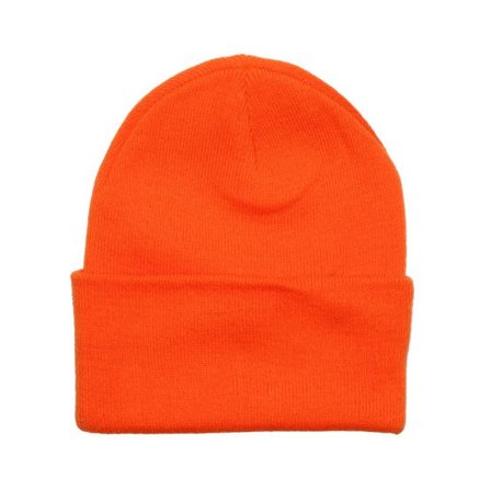 Beechfield - Orange cuff Beanie - Fluorescent Orange Cuff Blank Beanie @ Hatstore