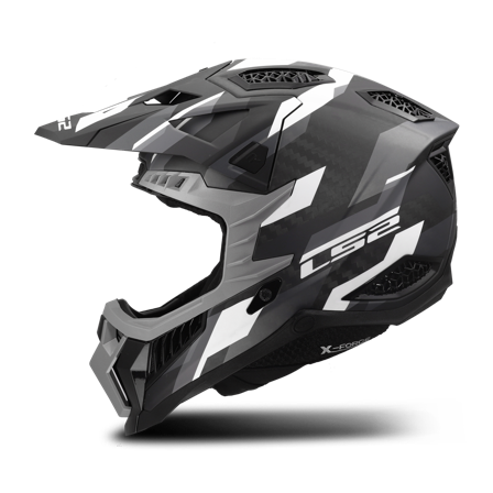 Motokrosová Helma LS2 MX703 X-Force Phantom Černá/Tmavá Šedá Matná L