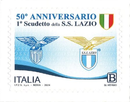 Italien - SS Lazios første Scudetto - Postfrisk frimærke