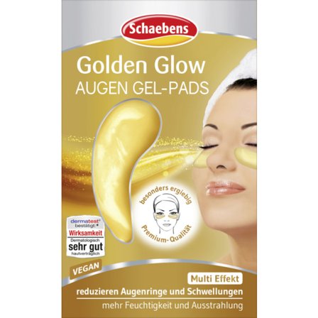 4-Pack (8st Pads) Ögongelepads från Schaebens - Gold Glow (Vegan)