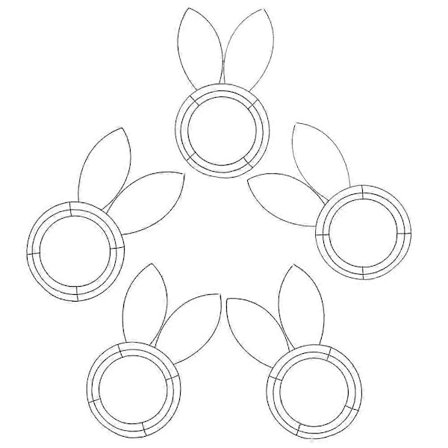 Metallirunkoinen lineaarinen pääsiäiskukka puutarha tinsel pääsiäinen DIY askartelu loma riippuvat koristeet