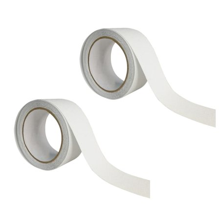 2 stk 5 m hvit sklisikker tape utendørs sklisikre klistremerker høy friksjon sklisikker trekkraft tape slipende lim for trapper sikkerhetstrinn