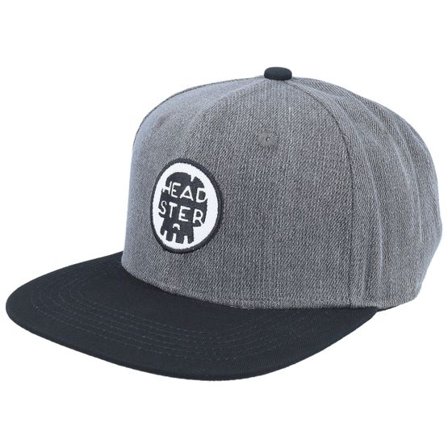 Headster - Grå snapback Keps - Kids Dark G-nz Grey/Black Snapback @ Hatstore