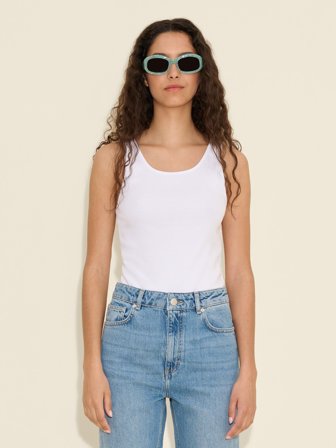 Holzweiler Fitted Rib Singlet - White - Women's - M