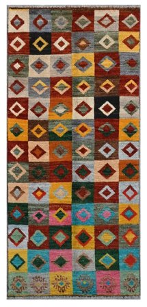 Berber Colourful Rug Hand Knotted 80X192 Runner Brown/Black Afghanistan