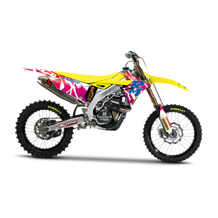 Retro-Aufkleber Set + Sattel Blackbird - Suzuki RM-Z 450 2018-2026
