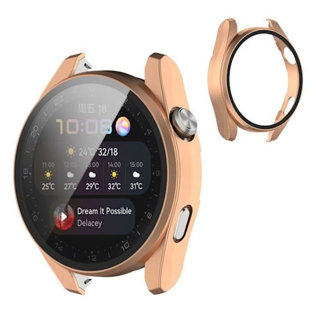 Huawei Watch 3 Pro TPU suojakuori + karkaistu lasi - Ruusukulta