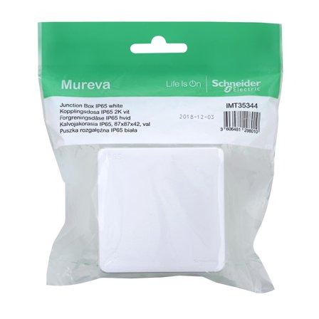 Schneider Electric IMT35344 Kalvojakorasia IP65, säänkestävä Valkoinen, Asennustuotteet