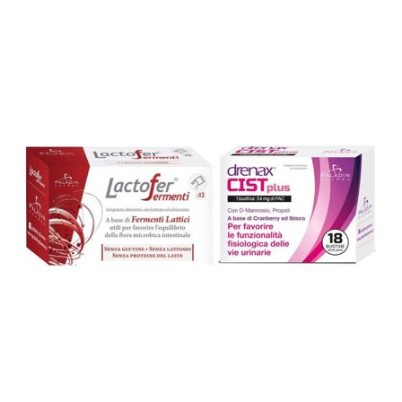 Lactofer Fermenti 12 Bustine + Drenax Forte Cist Plus 18 Stick