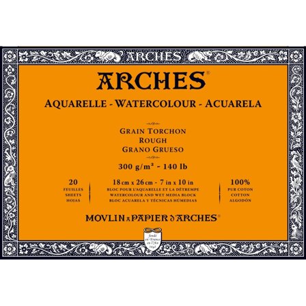 Arches Watercolor block Rough 300g 18x26cm