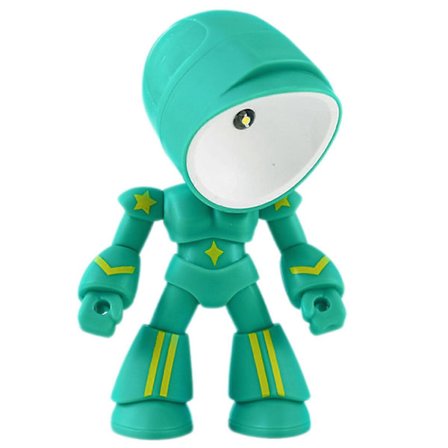Mini Nattlampe - Ensom Robot Design, LED Tegneserie Søt Robotlampe, Bordlampe for Halloween, Jul, Thanksgiving
