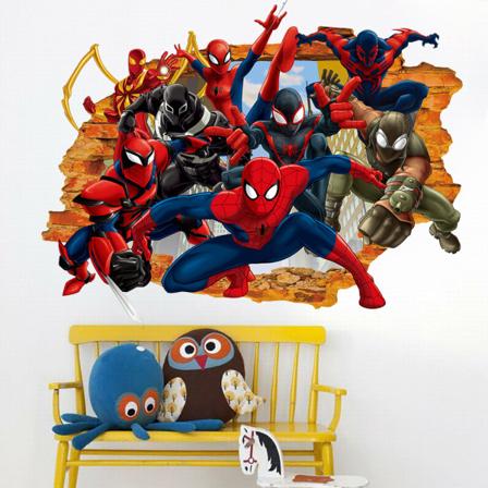 En 42 × 60 cm 3D tredimensionel Spider-Man vægdekoration