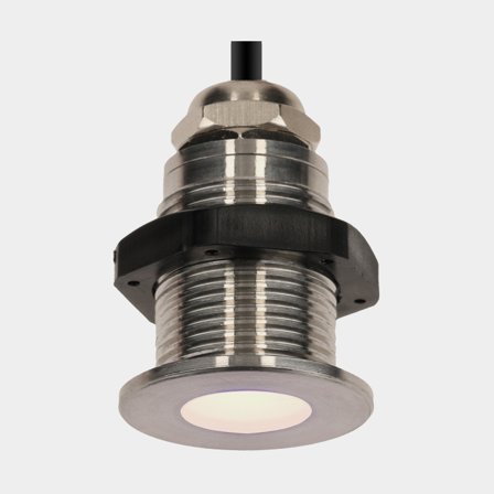 Spotlight NauticLED CL03, indbygget, rustfrit stål, LED, 10 - 30 V, 0.6 W, Ø30 mm, med hvidt lys