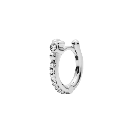 Maria Black Magnolia Huggie Örhängen Dam Silver ONESIZE