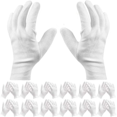 Bomuldshandsker bløde og elastiske stofhandsker hvide