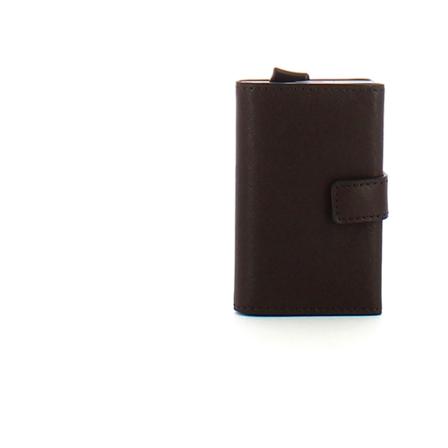 Piquadro, Credit card holder with Sliding System Rfid Czarny Square Brązowy, Mężczyzna, Rozmiar: ONE Size