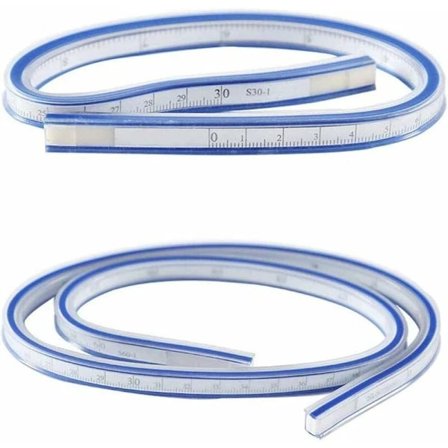 2 kpl joustavia viivoittimia, kaarevia viivoittimia, kaarevia viivoittimia 30 cm ja 60 cm D