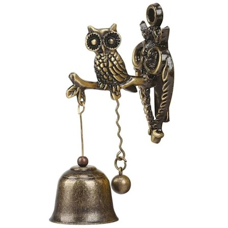 Støpejerns dørklokke med ugle Feng Shui klokke ugle mønster portklokke
