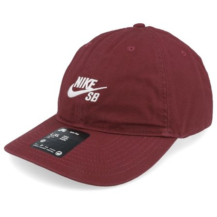 Nike - Rød unconstructed Kasket - Club Cap Dark Team Red/White Dad Cap @ Hatstore