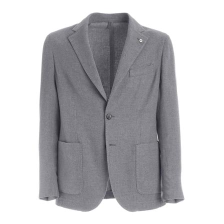 Lubiam, Wales Jacket Grijs, Heren, Maat:L