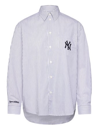 Sporty & Rich Yankees Serif Oversized Shirt - Navy - XS