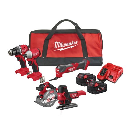 Milwaukee M18 BLCPP5A-502B Verktygspaket med batteri och laddare, Maskiner & elverktyg