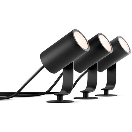 Philips - Smart belysning Spot Lily antrac 3x8w baskit Svart