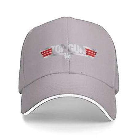 Fashion Top Gun Baseball Cap Unisex Voksen Amerikansk Film Justerbar Pappahatt For Menn Kvinner Hip Hop [JKW] ( Grå)