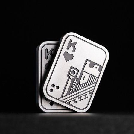 Metal Poker Fingertop Slide Metal Poker Push Card