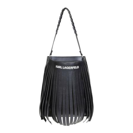 Karl Lagerfeld, Shoulder Bag 220W3029 999 Zwart, Dames, Maat:ONE Size,Katoen