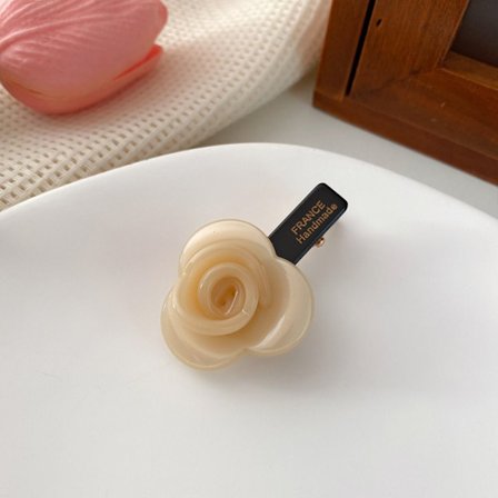 Tredimensionell Rose Hårnål Elegant Rose Flower Barrettes