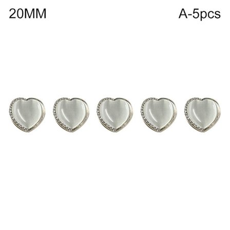 5 stk Hjerteformede knapper Skjorteknapper 20MMA-5STK A-5STK