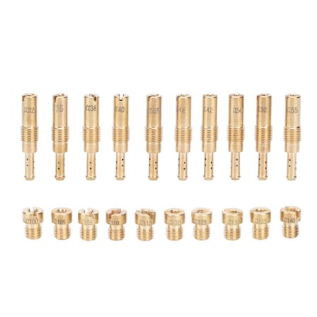 20 kpl Moottoripyörän kaasuttimen pääsuutinsarja suuttimet ohjaavat hitaat suuttimet Keihin PWK CVK PE kaasuttimelle