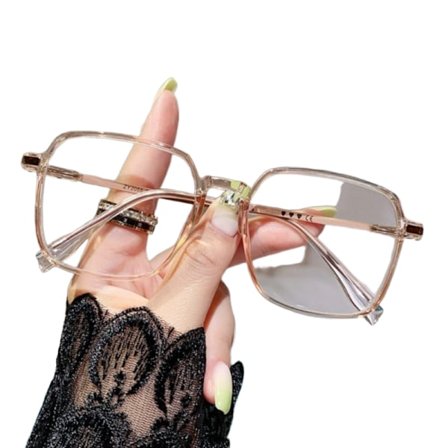 Huurtumista estävät sinivalolasit neliönmuotoiset lukulasit RUSKEA Ruskea vahvuus 100