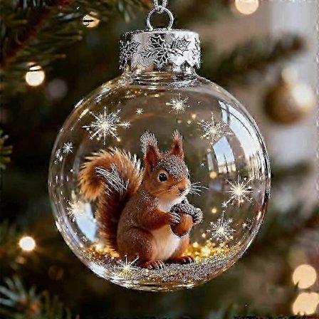 Sjovt Highland Cow Ornament 2025, Julekugler Gennemsigtige Julekugler, Juletræs Hængepynt, 2026 Wildlife Wonders Kollektion