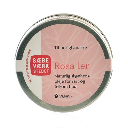 SÆBEVÆRKSTEDET Rosa ler til ansigtsmaske 50 g, Skincare, Masker, Dybderensende Masker