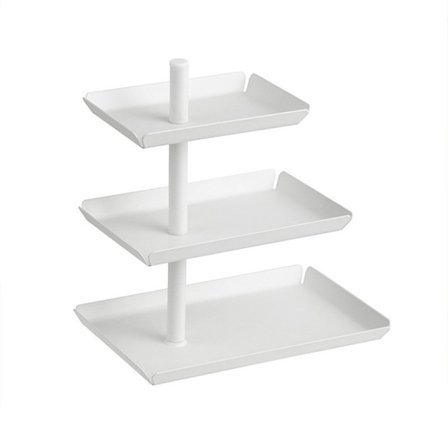 3-vånings serveringstrågställ. Brickställ i metall i metall