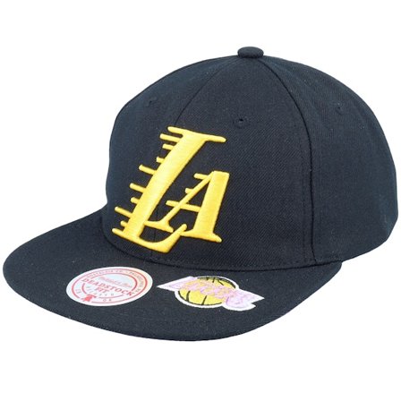 Mitchell & Ness - Los Angeles Lakers Dead Remix Deadstock Black Snapback Snapback Black Cap - NBA @ Hatstore