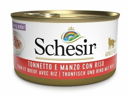 Schesir Tonnetto Con Manzo E Riso Cibo Umido Gatti Adulti Lattina