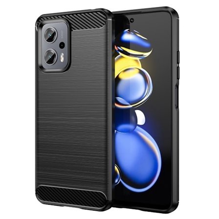 Carbon Flex Xiaomi Poco X4 GT / Xiaomi Redmi Note 11T Pro Plus / Xiaomi Redmi Note 11T Pro skal - Svart