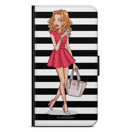 Bjornberry Xiaomi Redmi Note 9 Fodral - Modeskiss Dam Röd