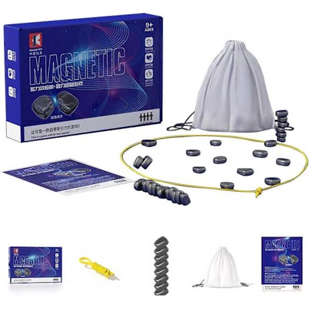 Magnetisk Brætspil, Skakbrætsspil Med Magneter, Skak Sæt, Magnetisk Sten Brætspil, Bærbar Magnetisk Sten Brætspil Til Fest B