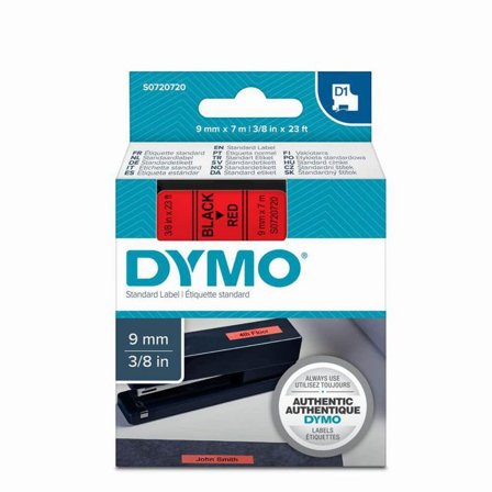 DYMO Tape D1 9mm svart på röd - Lyreco - Kontorsmaskiner - Märkmaskiner och tape - Tape - Dymo D1