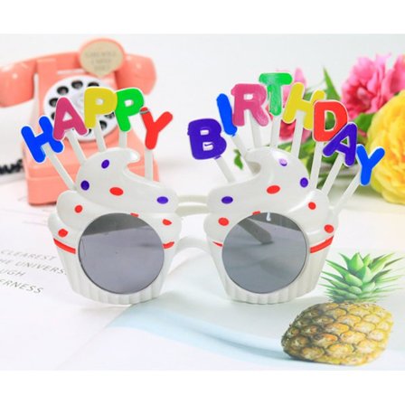 Grattis på födelsedagen solglasögon, 1 par Grattis på födelsedagen fest solglasögon